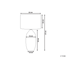 Beliani Keramična namizna svetilka bež SALZA