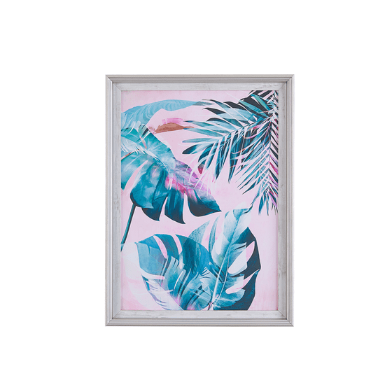 Beliani Uokvirjena slika 30 x 40 cm modra/rožnata AGENA