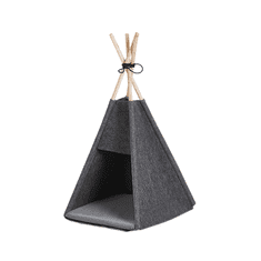 Beliani Šotor Teepee za živali 35 x 40 cm temno siv ULUBEY