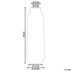 Beliani Vaza za rože 30 cm belo-modra MULAI