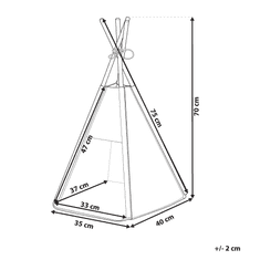 Beliani Šotor Teepee za živali 35 x 40 cm siv ULUBEY