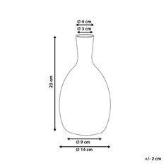 Beliani Keramična cvetlična vaza 23 cm bela z motivom obraza AKRAI