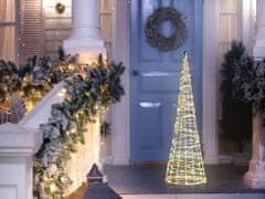 Beliani Zunanje LED srebrno božično drevo 57 cm KOTALA