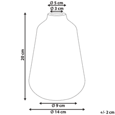 Beliani Cvetlična vaza 20 cm belo-modra MARONEIA