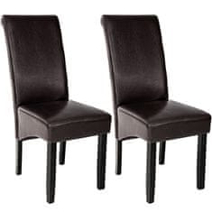 tectake Jedilniški stoli z ergonomsko obliko sedežev Kapučino