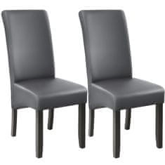 tectake Jedilniški stoli z ergonomsko obliko sedežev Siva