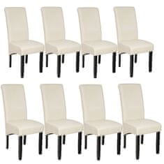 tectake 6 jedilnih stolov z ergonomsko obliko sedežev Kremna