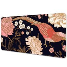 Decormat Podloga za pisalno mizo Peony with a bird 90x45 cm 