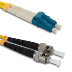 Qoltec qoltec patchcord optično vlakno lc/upc - st/upc | enomodni | 9/125 | g652d | duplex | 1m