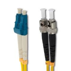 Qoltec qoltec patchcord optično vlakno lc/upc - st/upc | enomodni | 9/125 | g652d | duplex | 1m