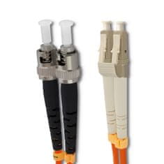 Qoltec qoltec patchcord optično vlakno lc/upc - st/upc | multimode | 50/125 | om2 | duplex | 2m