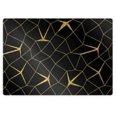 Decormat Podloga za zaščito tal Gold and black mosaic 100x70 cm 
