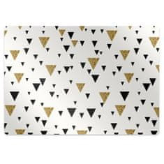 Decormat Podloga za zaščito tal Gold and black triangles 100x70 cm 