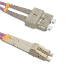 Qoltec qoltec patchcord optično vlakno lc/upc - sc/upc | multimode | 50/125 | om4 | duplex | 10m