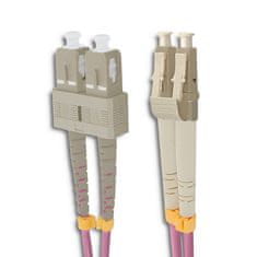 Qoltec qoltec patchcord optično vlakno lc/upc - sc/upc | multimode | 50/125 | om4 | duplex | 10m