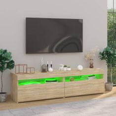 Vidaxl TV omarica 2 kosa z LED lučkami sonoma hrast 75x35x40 cm