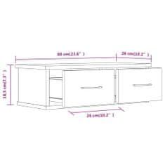 Vidaxl Stenska TV omarica dimljeni hrast 60x26x18,5 cm konstruiran les