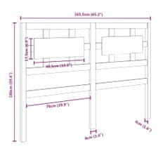 Vidaxl Posteljno vzglavje belo 165,5x4x100 cm trdna borovina