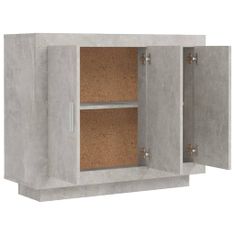 Vidaxl Omara, betonsko siva, 92x35x75 cm, material na osnovi lesa