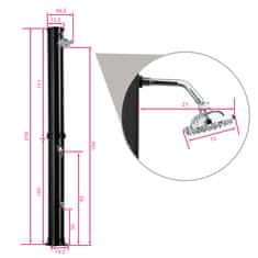 tectake Solarni tuš Orinoco 38l Črna