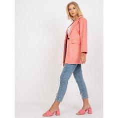 ITALY MODA Ženska jakna z dolgimi rokavi iz eko usnja IRMINA peach DHJ-MA-15286.88_385168 XL