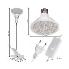 TIMMLUX LED svetilka za rast rastlin "grow lamp" 200 LED 9,5W 220V