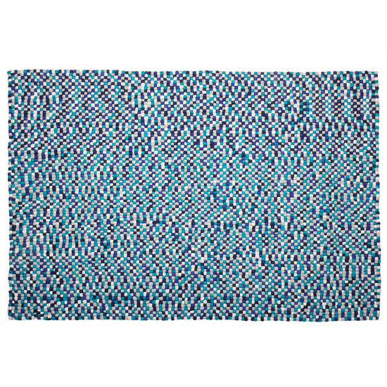 Beliani Modro-bela klobučevinasta preproga 160 x 230 cm AMDO