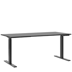 Beliani Ročno nastavljiva pisalna miza 180x80 cm črna DESTIN II