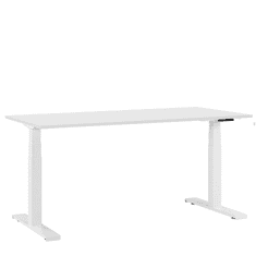 Beliani Električno nastavljiva pisalna miza 180x80 cm bela DESTIN II
