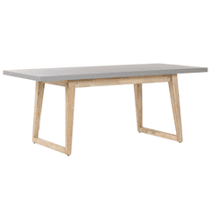 Beliani Vrtna miza iz betona in akacijevega lesa 180 x 90 cm ORIA