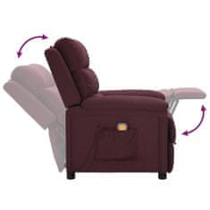 Vidaxl Izvlečni masažni stol, vijolične barve, oblazinjen s tkanino