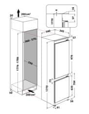 Whirlpool Vgradni hladilnik WHC18 T573