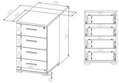 CASARREDO Posoda pod mizo MAK sonoma hrast