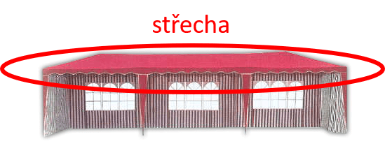 eoshop Streha do gazeba 3901-PL - rdeča