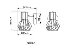 Globo Zidna SPOT svetilka Globo PRISKA 54017-1