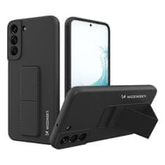 slomart wozinsky kickstand case silikonski ovitek stojalo za samsung galaxy s22 + črn