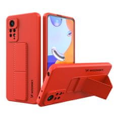 slomart wozinsky kickstand case silikonski ovitek s stojalom za xiaomi redmi note 11 pro rdeč