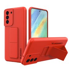 slomart wozinsky kickstand case silikonski ovitek s stojalom za samsung galaxy s21 fe rdeč