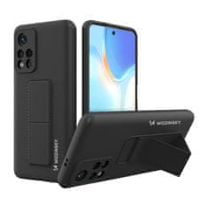 slomart wozinsky kickstand case silikonski ovitek s stojalom za xiaomi redmi note 11s / note 11 črn