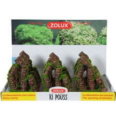 Zolux Dekoracija akvarija z mahom poraščeno TOTEM 3 z živimi mahovimi semeni 10,2 x 6,3 x 13,9cm