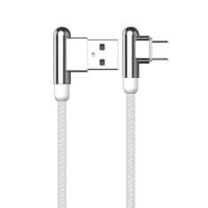 Kaku Elbow kabel USB / USB-C 3.2A 1.2m, belo