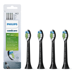 Philips Sonicare W2 Optimal White nastavki, 4 kosi, črni HX6064/11