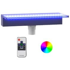 Vidaxl Vodni slap z RGB LED osvetlitvijo, akril, 45 cm
