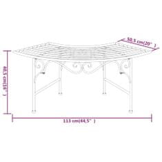 Vidaxl Klop za okrog drevesa 113 cm črno jeklo