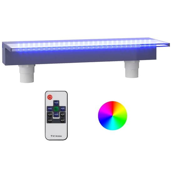 Vidaxl Vodni slap z RGB LED osvetlitvijo, akril, 60 cm