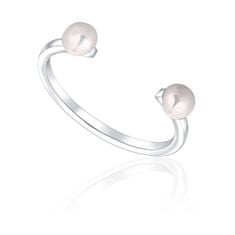 JwL Luxury Pearls Minimalističen prstan s pravimi biseri JL0761