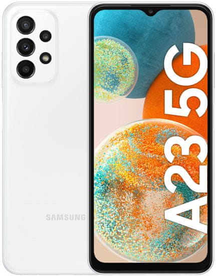 Samsung Galaxy A23 5G (A236) pametni telefon, 4GB/64GB, bel (SM-A236BZWUEUE)