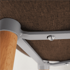 KONDELA stol, patchwork tkanina mentol/rjava/bukev, KADIR NOVI TIP 5