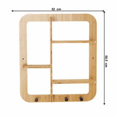 KONDELA polica, naravni bambus, ARTID TIP 2