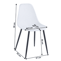 KONDELA Jedilni stol, bela, TEGRA TIP 2